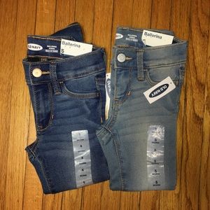 Denim Jeggings size 5 Ballerina 2 pr girls